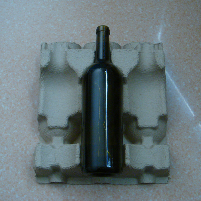 2 bottles of red wine pulp plastic custom plastic environmental protection anti - shock buffer pulp buffer button paper button