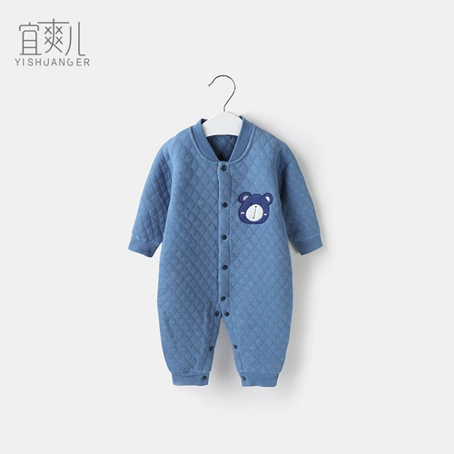 Демисезонный осенний комбинезон для младенца для новорожденных, спальный мешок, пижама, демисезонное боди, удерживающее тепло термобелье, стеганый комплект