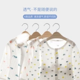 Детская летняя тонкая хлопковая пижама, комплект, лонгслив, штаны, средство от комаров