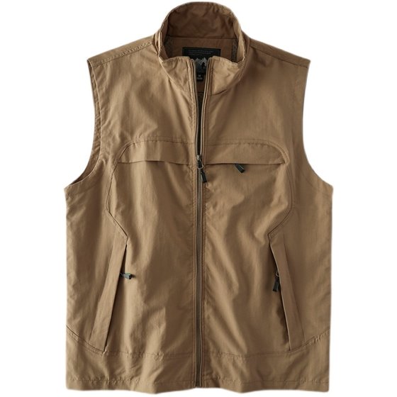 夏季工装马甲男潮牌机能外套钓鱼多口袋户外战术背心外贸男装马夹