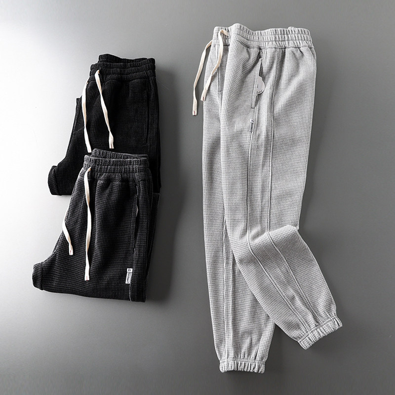 Foreign trade men's trousers tail single cut corduroy pants men's straight leggings sports pants export original single men's casual pants