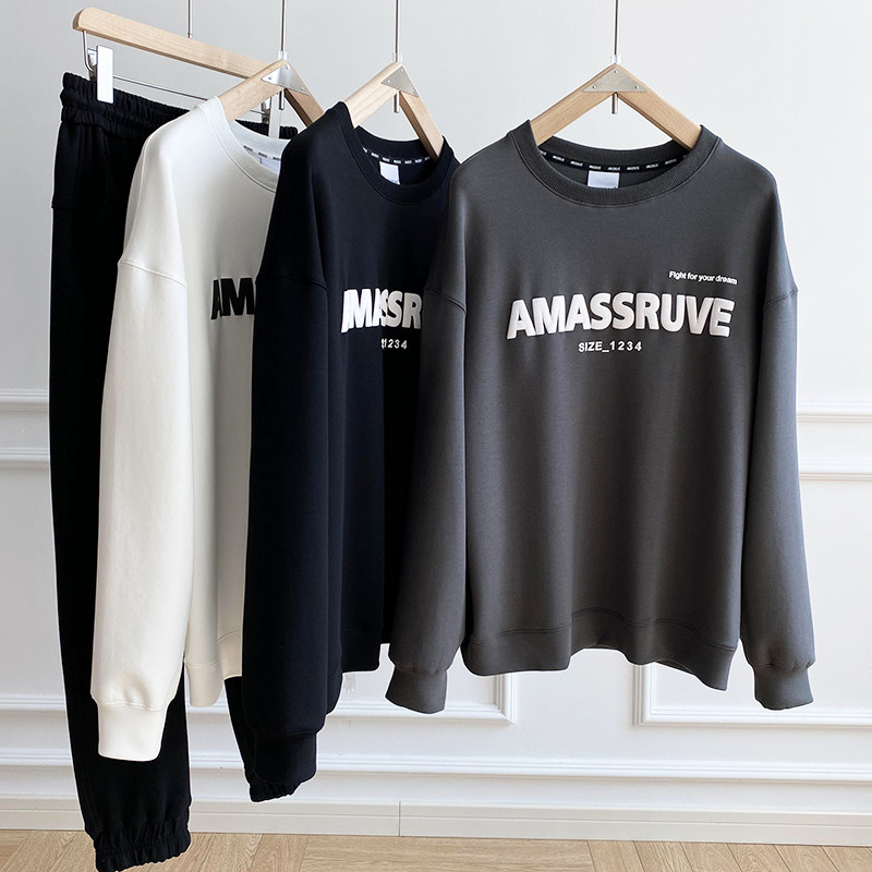 Foreign Trade Tail Single Cut Mark Advanced Senses Space Cotton Sweater Male Autumn Winter Round Neckline Exit Original Single Men's Clothing Sports Jacket