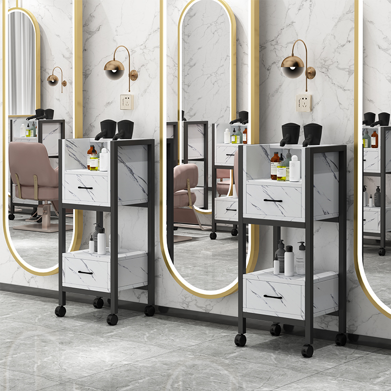 Liyun mirror table cabinet floor-to-ceiling solid wood cabinet multi-layer storage removable hair salon mirror table cabinet solid wood simple light luxury