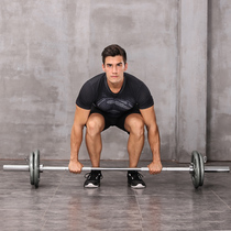 Paint barbell set Fitness household large hole barbell piece Barbell curved rod straight rod weightlifting fitness equipment squat