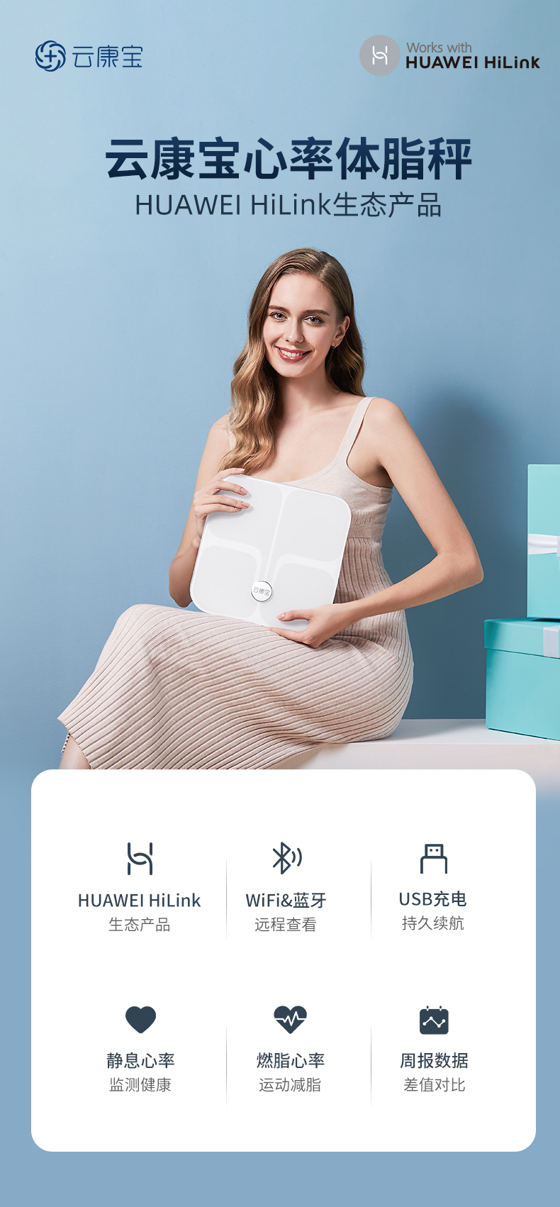 HUAWEI HiLink 云康宝 智能体脂秤 18项目核心数据 图1