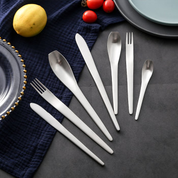 Frosted silver 304 western restaurant knife and fork spoon tableware