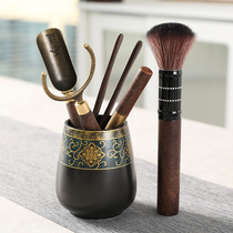Tianlong Chinese bamboo kung fu tea set accessories ceramic tea set ebony tea ceremony six gentlemen tea needle knife spoon clip barrel