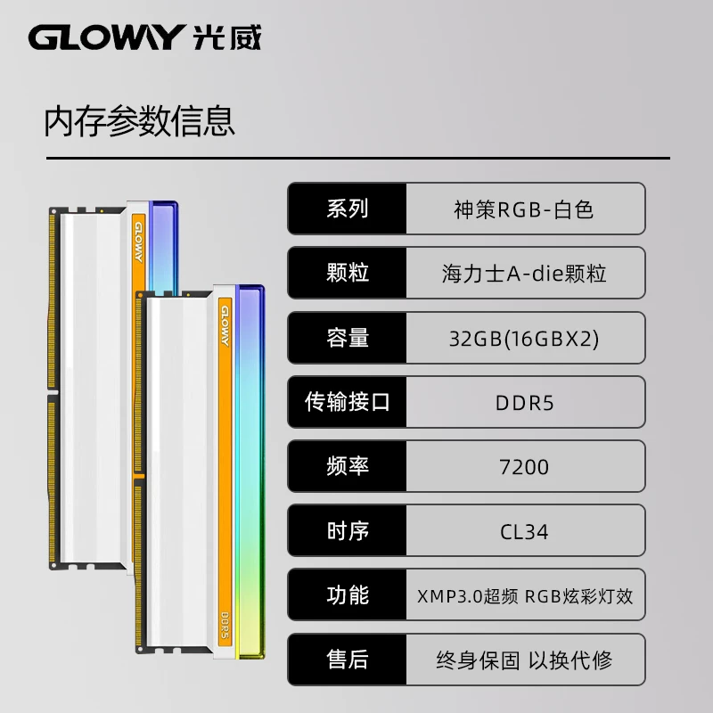 Гуангвэй Тианс DDR5 настольная память Hynix A-die частички RGB Шенче DDR5 память