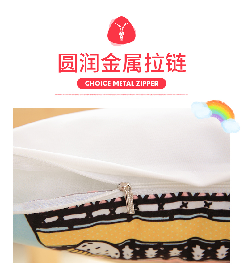 Dễ thương mùa thu và mùa đông gối sang trọng Ghế sofa văn phòng đầu giường vành đai đệm gối sinh viên / phim hoạt hình lõi gối tựa lưng cao cấp