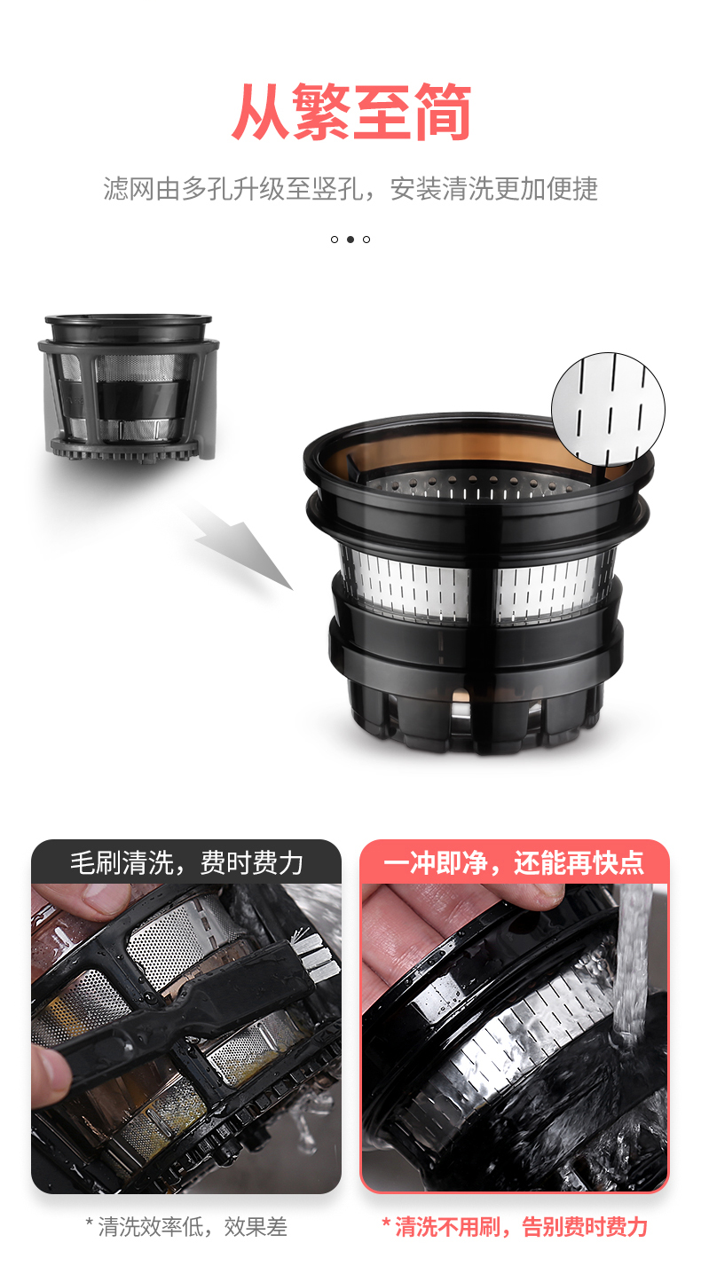 may xay cam tay Máy ép trái cây Lion Witt Trang chủ trái cây và rau tự động Xỉ đa chức năng Tách trái cây tươi xào nhỏ Máy ép trái cây tốc độ thấp - Máy ép trái cây máy xay ranbem