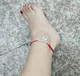 Vòng chân nữ sinh viên Hàn Quốc phiên bản đơn giản dây đỏ vòng chân nữ chuông retro dệt tay năm nay của vòng chân vòng chân - Vòng chân lắc chân nữ 10k