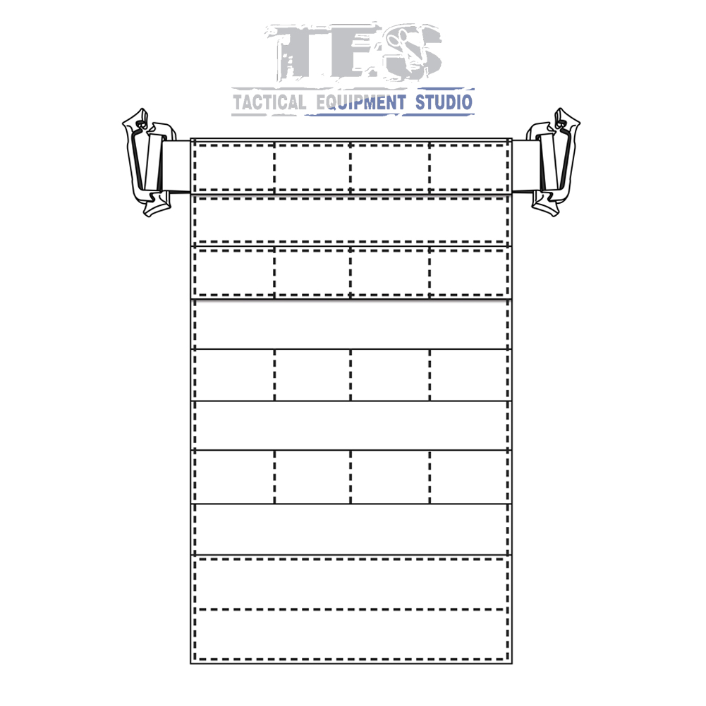 TES chest MOLLE SYSTEM PANEL MK3 MK4 Tactical chest hanging Magic sticker front chest expands breast protection D3 belly pocket-Taobao