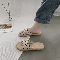 Net red slippers women wear super fire 2021 new summer fashion wild ins tide lazy flat sandals