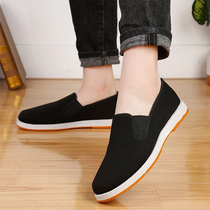 Old Beijing cloth shoes mens handmade soft bottom casual shoes a pedal mens beef tendon soft bottom deodorant light and breathable