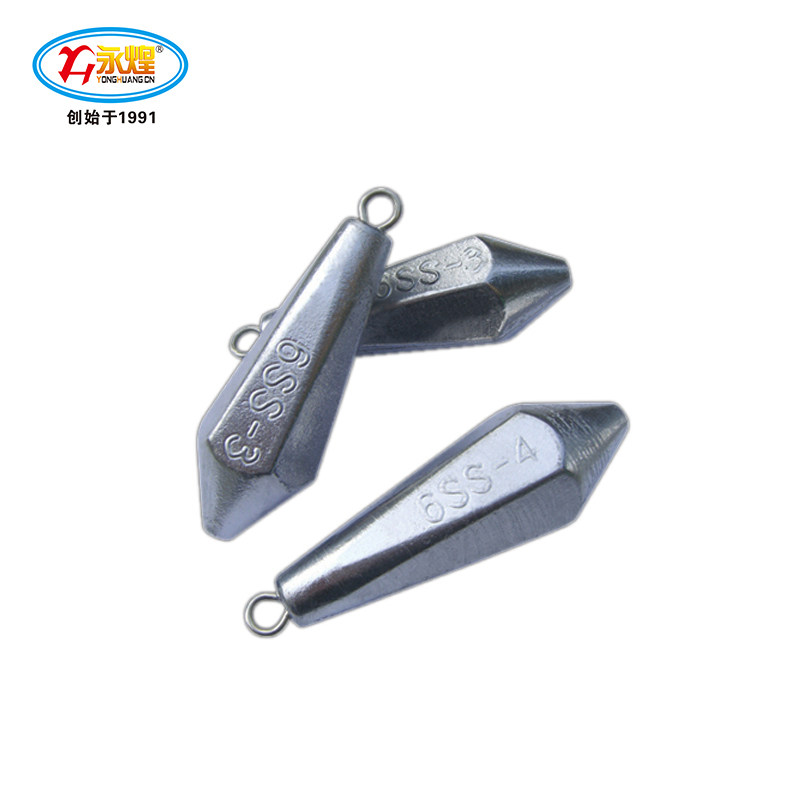 Yonghuang hexagonal fishing water droplet with solid ring lead mound seafishing lock with weight gear