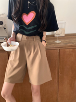 Card its color suit shorts female big code fat younger sister Xia thin money butt thigh thick and thin broadside 50% pants