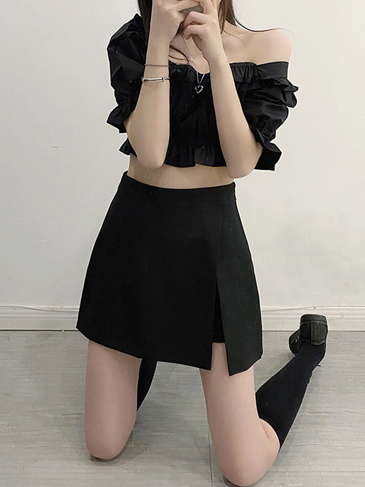 Large size half body dress 2022 Summer design Sensation Net Red Short Dress Women Ins Ultra Fire air quality Semi-skirt Hip Conspicuous Tide