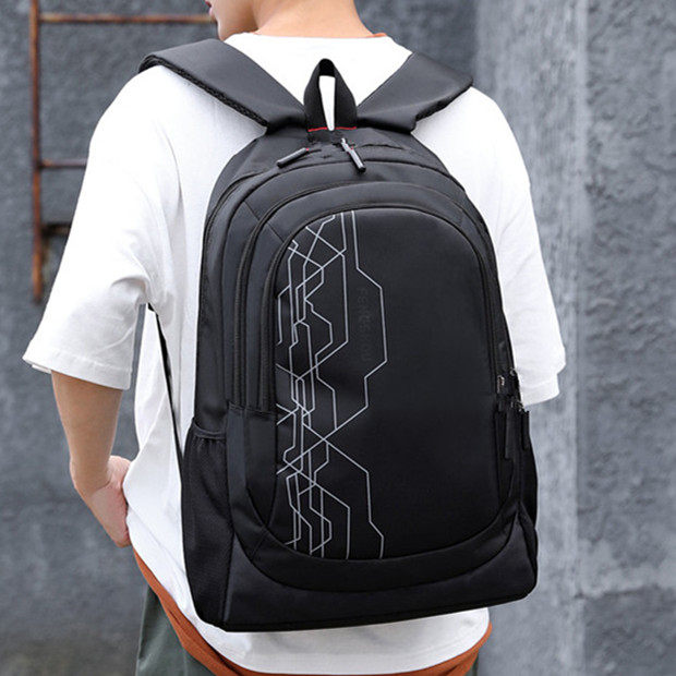 Backpack men travel shoulder bag travel waterproof lightweight Oxford cloth junior high school students male and female school bags