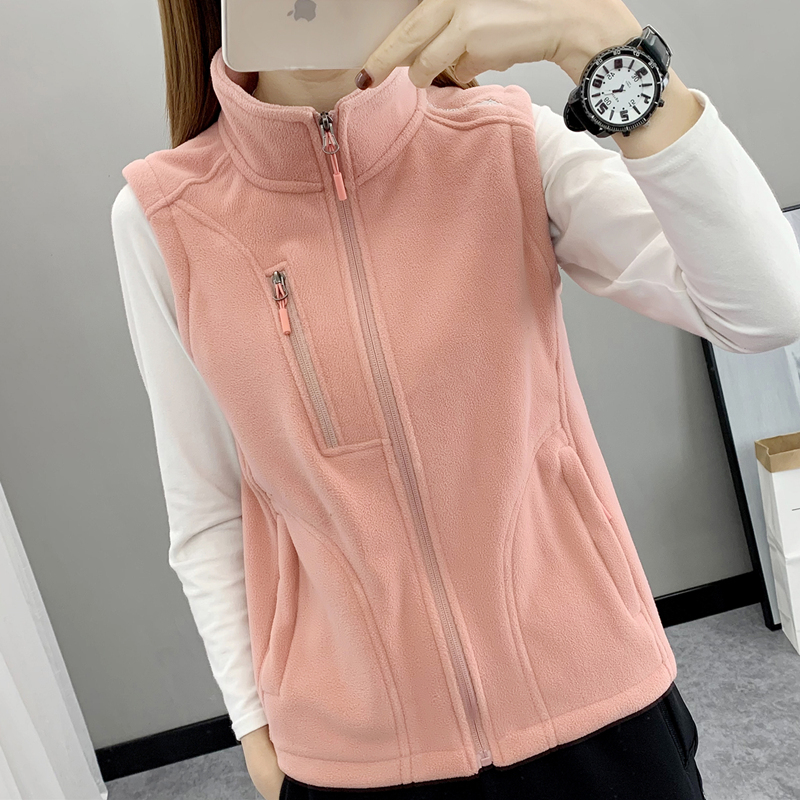 Polar Fleece Vest for Men and Women, Autumn and Winter Fleece Jacket, Versatile Outerwear, Warm Sleeveless Vest Jacket