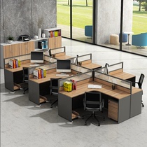 Staff screen desk black screen station office furniture company card holder combination four-person Card position Qingdao