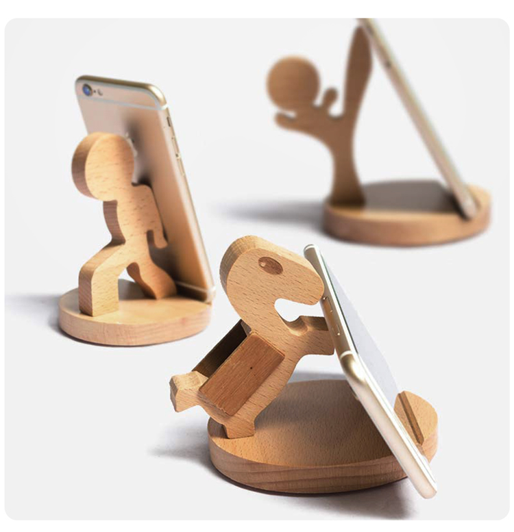 Sáng tạo hươu pony máy tính để bàn gỗ rắn điện thoại di động giữ điện thoại di động giữ gỗ phim hoạt hình dễ thương bằng gỗ lười cơ sở điện thoại di động - Phụ kiện điện thoại di động ốp lưng samsung a70