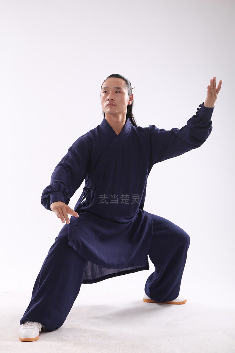 форма для Тай-Чи 三件套装太极服武术养生服男女士长袍道士服装道袍练功服茶服汉服