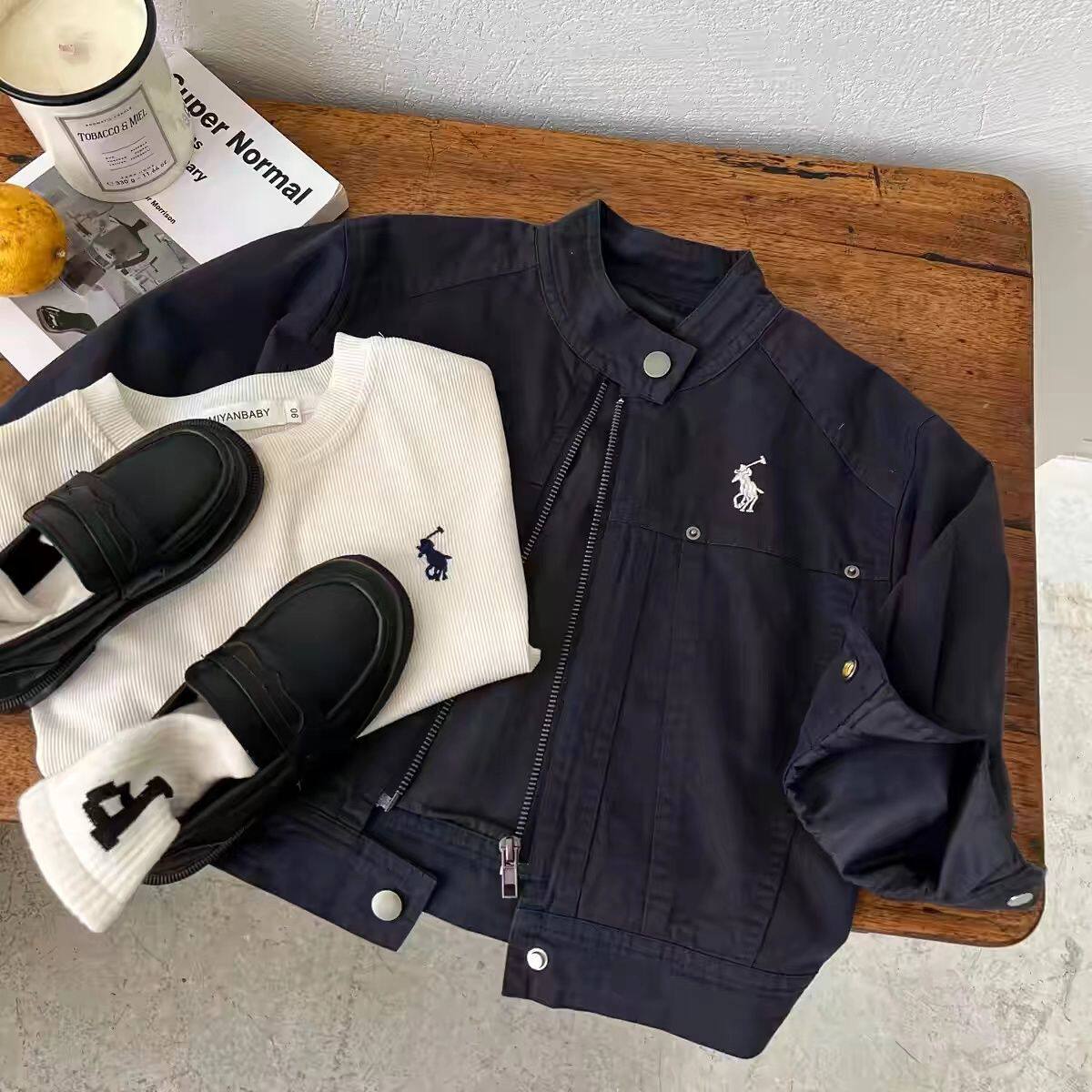 Детская демисезонная куртка для мальчиков, в корейском стиле, в западном стиле 