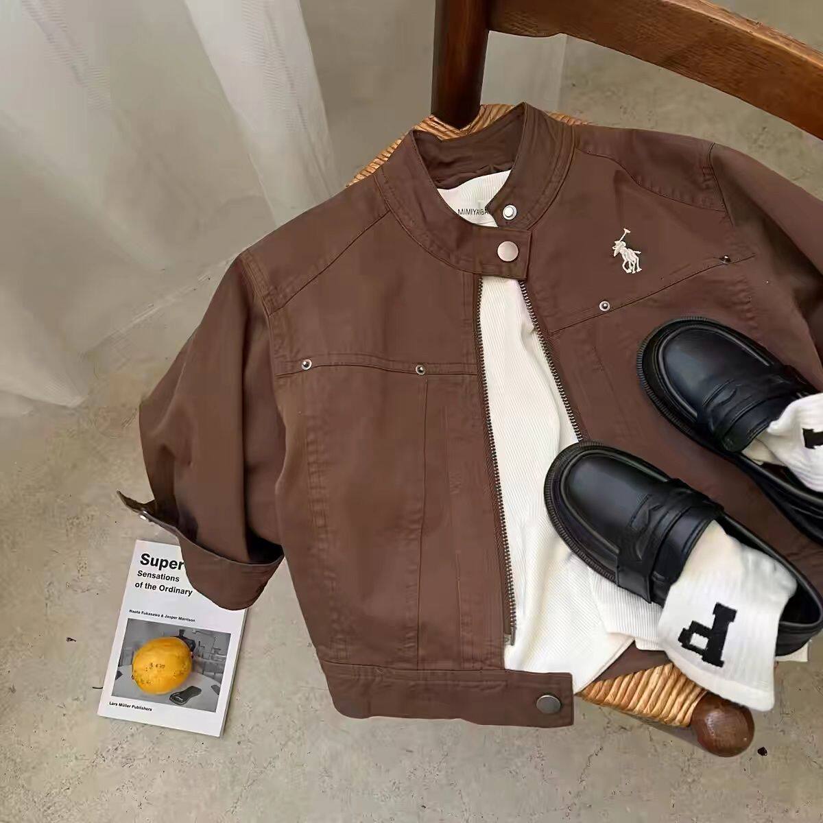 Детская демисезонная куртка для мальчиков, в корейском стиле, в западном стиле 