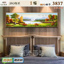Modern Scenery Oil Painting Decoration Painting Material High Definition Picture Gallery Hand Painted Landscape Headboard Drawing core Tuku