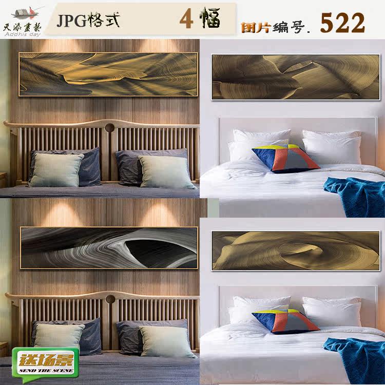 Eurostyle classic hand-painted high-end abstract headboard hanging painting decorative drawing material spray-painted high-definition gallery modern minimalist