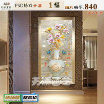 Modern stereoscopic relief Ping An Fugui Xuanguan vase decoration painting Living room hanging painting material HD pictures
