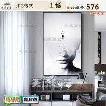 Nordic Minimalist Modern Creative Landscape Decoration Painting Material Bedroom Hanging Painting Genguan Hanging Painting Material High-definition Tucu