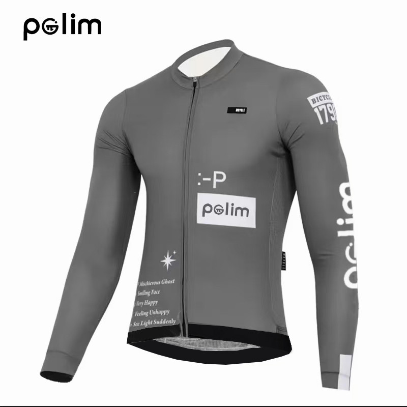 Велосипедный джерси PALGO LESS IS MORE черный флисовый XS