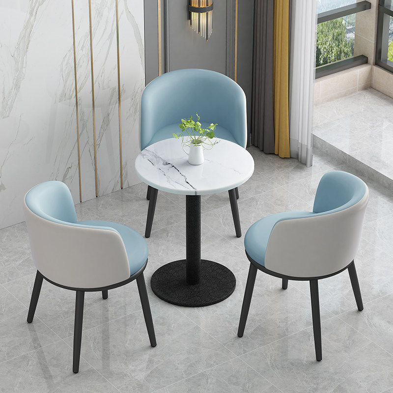 Nordic Terrace Leisure Chair Three Pieces of Kinden Chair Simple Store Backmilk Tea Shop Table and Chair