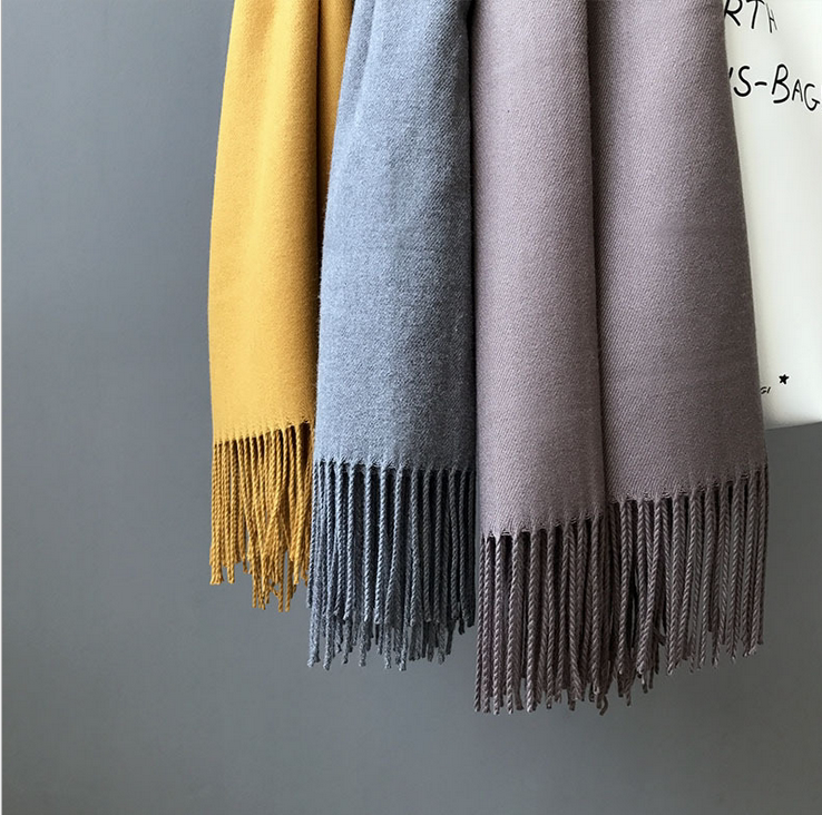 2025 Latest Autumn and Winter Cashmere Scarf, Thickened Wool Warm Neck Scarf, High-End Gift Box Set, Versatile