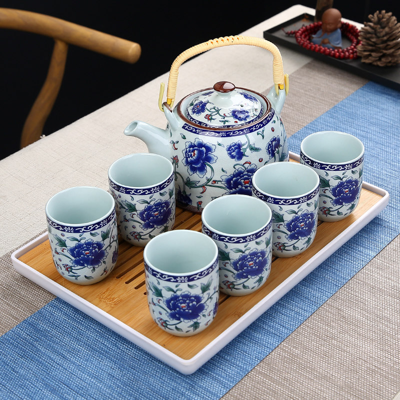 New large number Tibeam utilitany tea furniture set ceramic home office flower tea green tea tea tea tea cup single pot