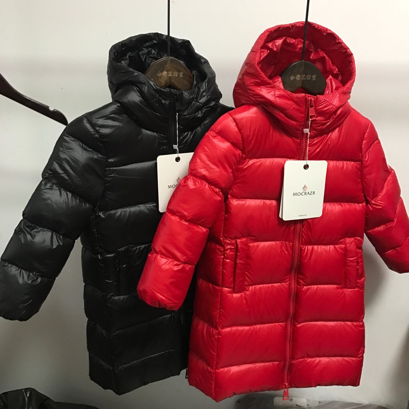Foreign trade men's and women's children's long version down jacket Korean version ultra-light white duck down children's light children's infant jacket