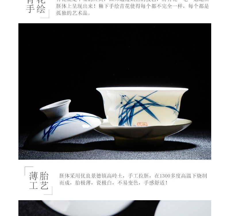 Two cups of tea a lid to use suit hand - made porcelain ceramic cup lid to use household travel tea set gift box