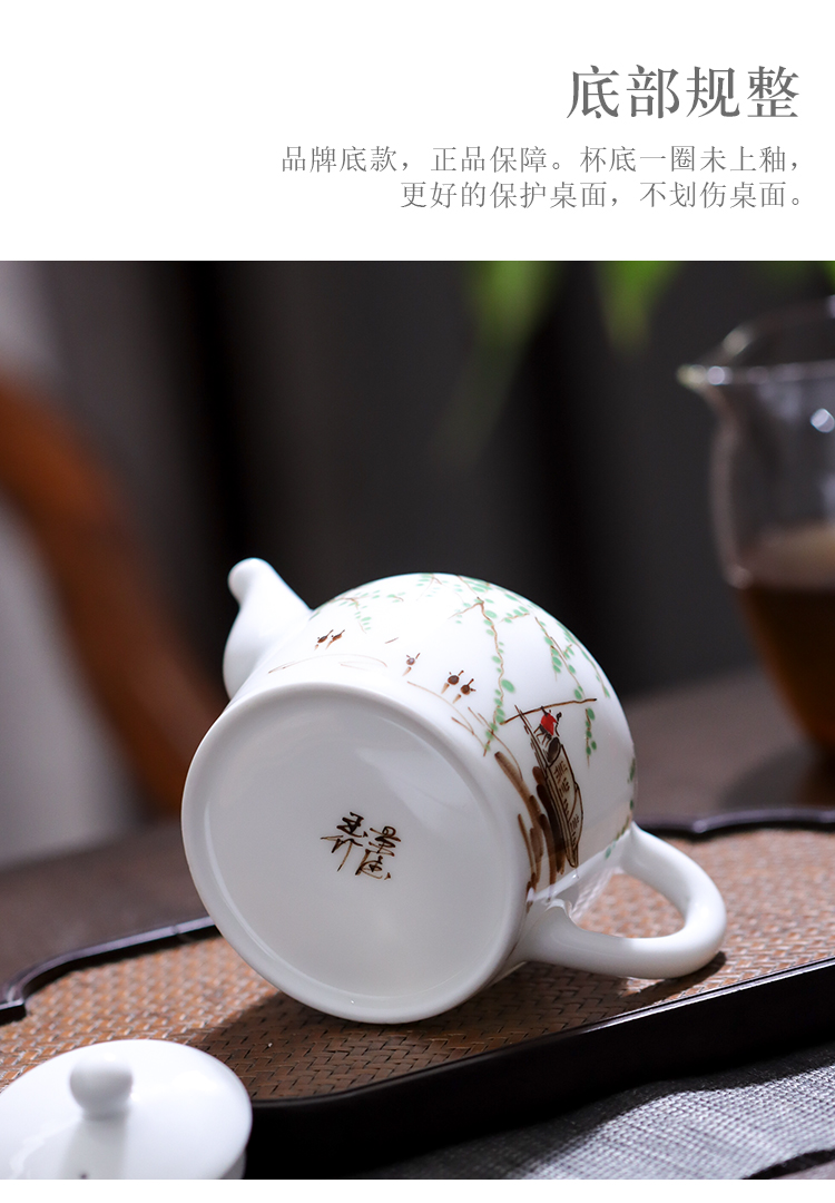 Under the glaze colorful township of hand - made of household ceramic teapot tea ware jingdezhen porcelain little teapot with handle kettle