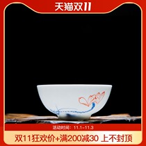 Jingdezhen ceramic hand-painted thin tire kung fu tea cup tea bowl handmade blue and white master Cup Individual Single Cup