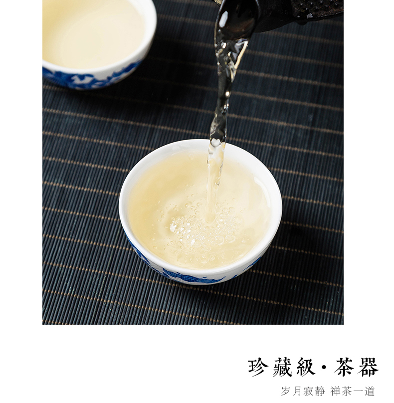 The Master cup single CPU manual kung fu cup hand sample tea cup of blue and white porcelain of jingdezhen ceramic tea set personal tea cups