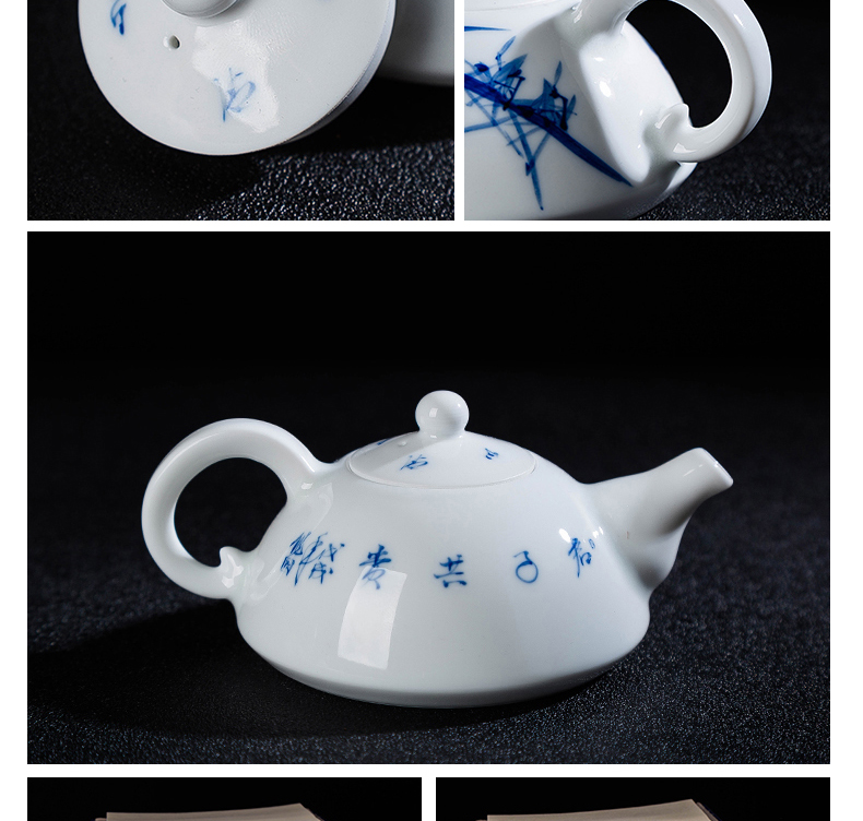 Two cups of tea a lid to use suit hand - made porcelain ceramic cup lid to use household travel tea set gift box