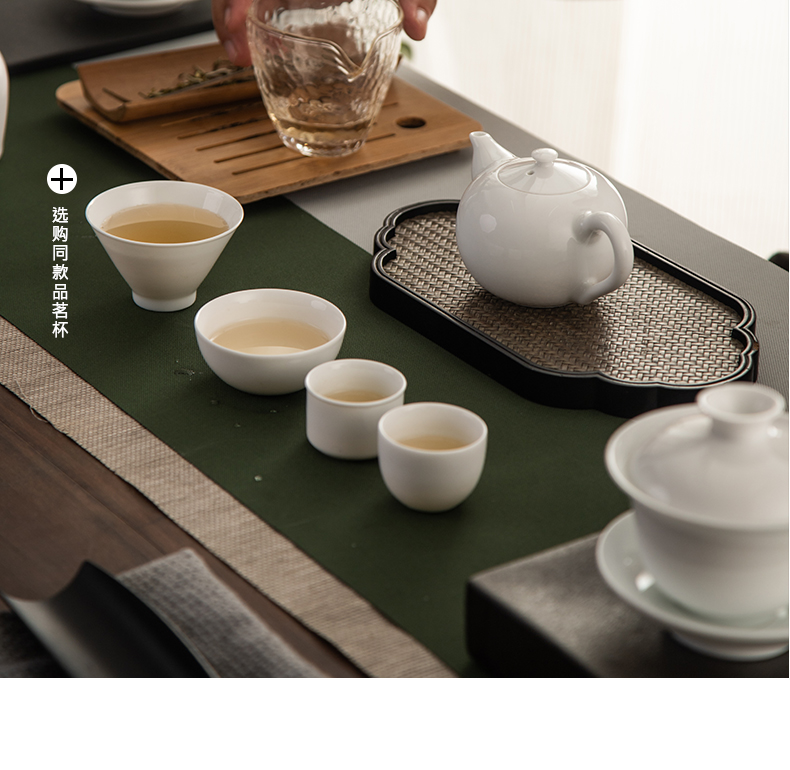 Sweet white glaze high white porcelain household jingdezhen ceramic teapot kung fu teapot size belt thickening the single pot