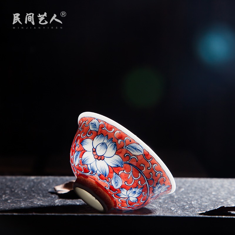 Jingdezhen ceramic master kung fu tea cups sample tea cup cup manual hand - made personal cup tea cup