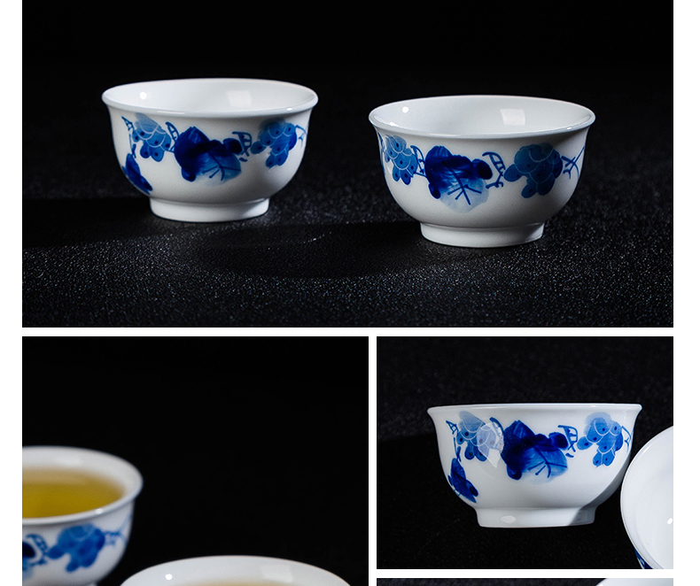 Jingdezhen hand - made porcelain tea set gift box set a pot of tea for 2 2 two cups of kung fu tea simple ceramic