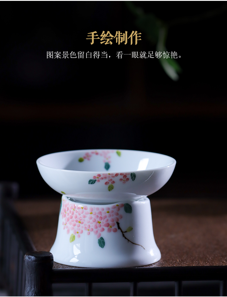 Hand - made under the glaze color filter) tea jingdezhen ceramic tea filter kung fu tea with parts by Hand