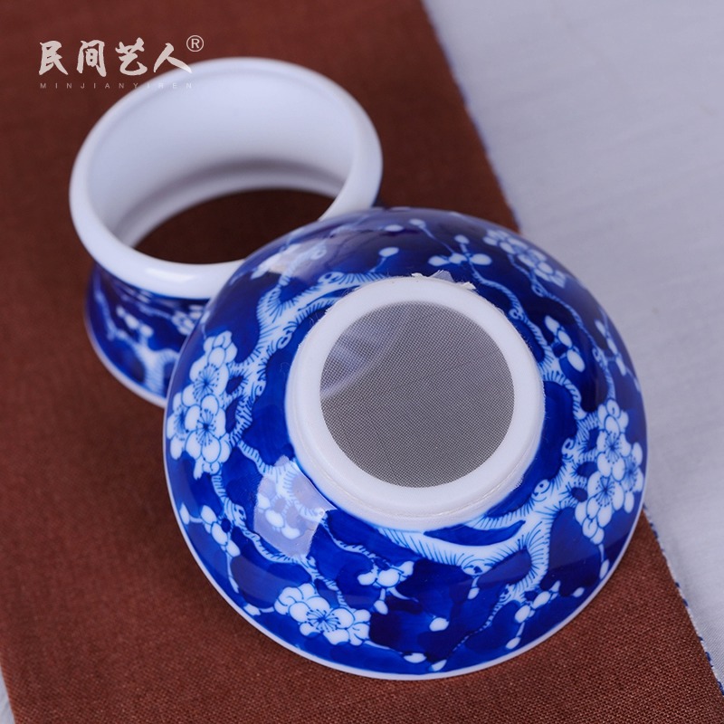 Jingdezhen ceramic filter) hand - made tea tea kung fu tea tea tea accessories wire mesh filter