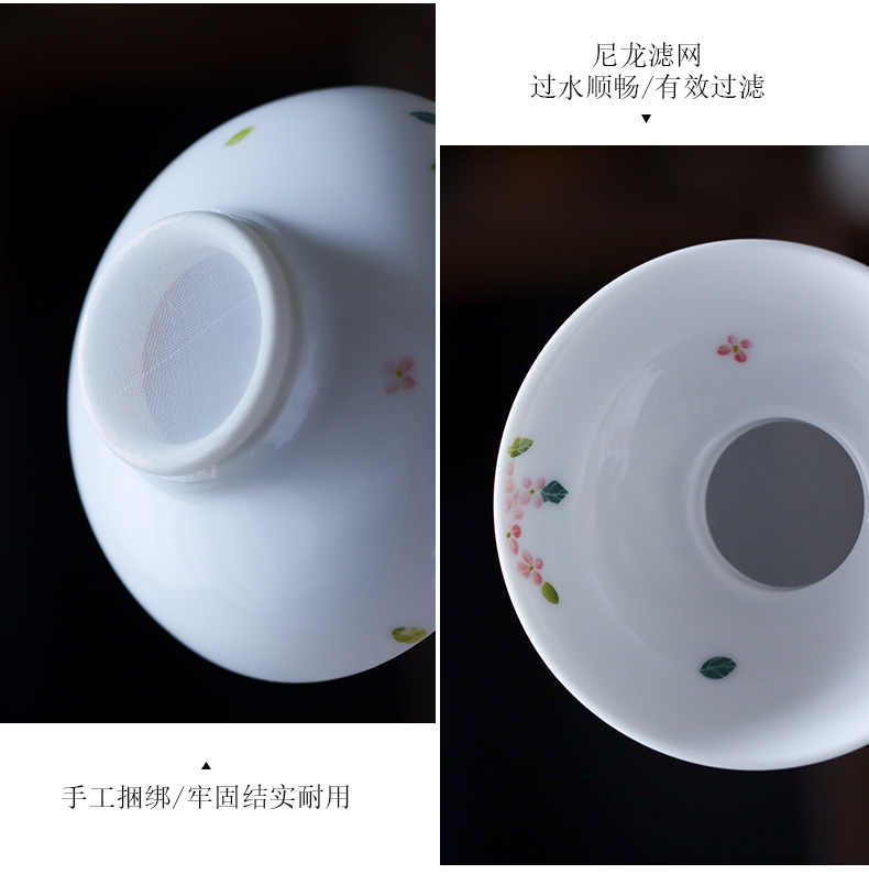 Hand - made under the glaze color filter) tea jingdezhen ceramic tea filter kung fu tea with parts by Hand