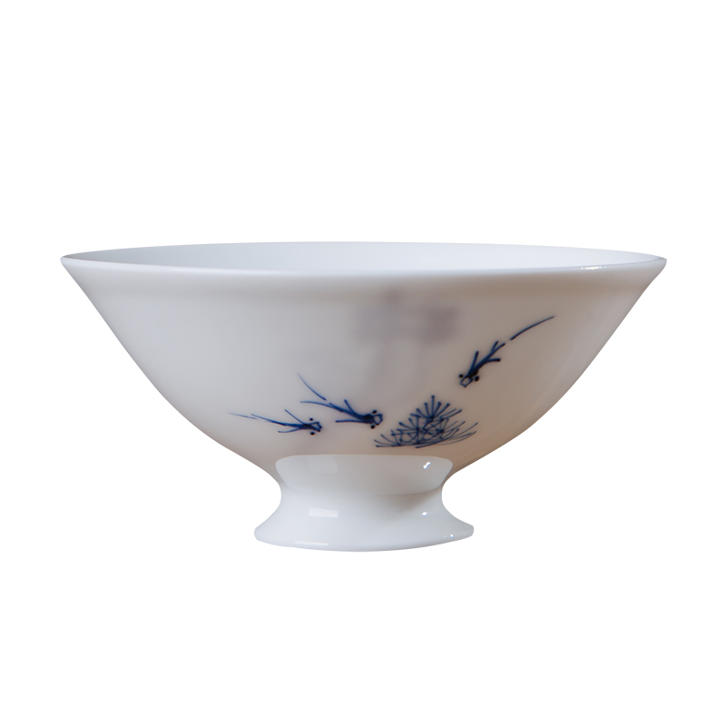 Jingdezhen ceramic large hat cup manual hand - made sample tea cup individual CPU master cup kung fu tea cup