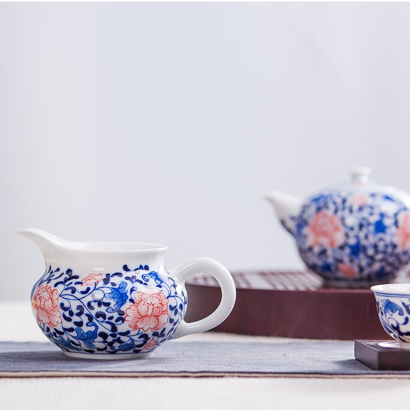 Jingdezhen high - white hand - made six people with ceramic tea set tea kungfu tea cups of a complete set of the teapot